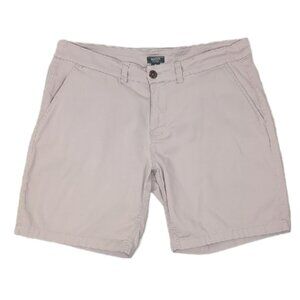 Roots Khaki Chino Shorts Stretch Cotton Lightweight Walking Womens Size 10 Grey